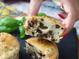 Recipe Savory flans with olives and cream cheese in an air fryer