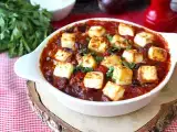 Recipe Simmered red beans with tomatoes and roasted feta