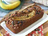 Recipe Vegan banana bread with miso, walnuts and chocolate