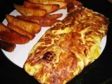 Recipe Caramelized garlic and onion omelette with cheese
