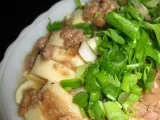 Recipe Home cook steam tofu with minced meat