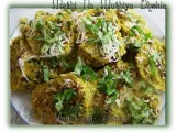 Recipe Lowfat methi na muthiya dhokla (a steamed fenugreek leaves and chick-pea flour snack)
