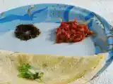 Recipe Dosa - a south indian crepe with instant tomato chutney