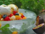 Recipe Fruit salad with passion fruit and vanilla bean ice-cream