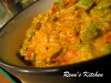 Recipe Hyderabadi dahi bhindi [fried okra in yogurt gravy]