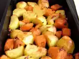 Recipe Veal with a wine & sage sauce, steamed green beens & mixed oven roasted potatoes