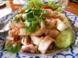 Recipe Fried garlic squids(pla muk tod kra-tium prik thai)