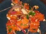 Recipe Papaya, feta, and red onion salad recipe