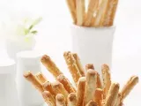 Recipe Sesame grissini rubata ( hand rolled sesame bread sticks )