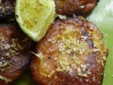 Recipe Vegan tostones (fried plantains) with spicy lime sea salt
