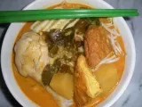 Recipe Steamed chicken curry noodles