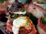Recipe Grilled bacon wrapped jalapeno poppers with vintage cheddar