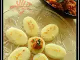 Recipe Billa kudumulu / rice rava tikki's & onion chutney and my 100th post..!!