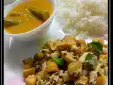 Recipe Raw banana pepper fry & drumstick kootu.....a platter from rak's kitchen