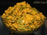 Recipe Chavalikaayi maatvadi palya/guar or cluster beans dry curry