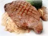 Recipe The Pioneer Woman Cooks - Grilled Ribeye Steak with Onion Blue Cheese Sauce