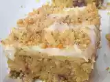 Recipe Brown butter fig nut blondies with eggnog buttercream frosting