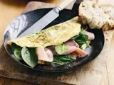 Recipe Christmas ham and spinach omelette