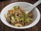 Recipe Stir-fried macaroni with ground pork recipe