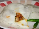 Recipe Meenpathiri (steamed rice pancakes filled with rich fish masala)