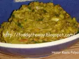 Recipe Hesar kal palya / green moong lentil curry
