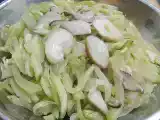 Recipe Chayote mushrooms king trumpet - auspicious vegetarian