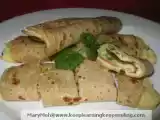 Recipe Chewy scallion omelette pancake rolls