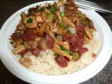Recipe Chicken sausage sticky rice (xoi man)