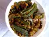 Recipe Marwadi ishtyle Peeth Perun Masala Bhendi