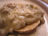 Recipe Biscuits and gravy with homemade chicken breakfast sausage
