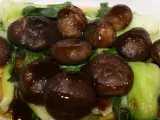 Recipe Shiitake mushroom and baby bok choy in oyster sauce