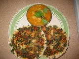 Recipe Coriander uttappam with ridge gourd sambar