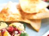 Recipe Spring pomegranate salsa and baked seasoned chips