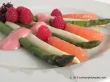 Recipe Asparagus and ruby red grapefruit salad with fresh raspberry vinaigrette