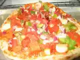 Recipe Vegetable and papaya pizza(healthy and lowfat)