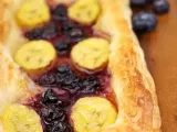 Recipe Rough puff pastry and a banana blueberry tart