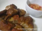Recipe Lechon kawali (deep fried pork belly) and ginisang kalabasa (squash soup)