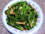 Recipe Chicken stir-fry chinese broccoli tips (kai lan)
