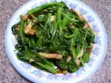 Recipe Chicken stir-fry chinese broccoli tips (kai lan)