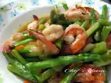 Recipe Stir fried prawns with asparagus