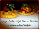 Recipe Spicy indian style corn on crackers