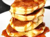 Recipe Banana & coconut pancakes with palm sugar syrup