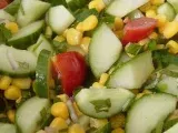 Recipe Cucumber, corn and tomato salad