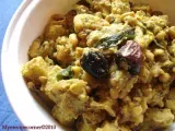 Recipe Vareka uperi( raw banana and black eyed peas curry)