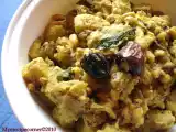 Recipe Vareka uperi( raw banana and black eyed peas curry)