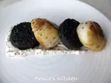 Recipe Scallops with black pudding and mustard sauce...
