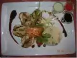 Recipe Tamago stuffed chicken teriyaki with yasai itame and matsutake rice