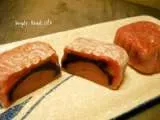 Recipe Blueberry Snow Skin Mooncake with Chocolate and Strawberry Filling