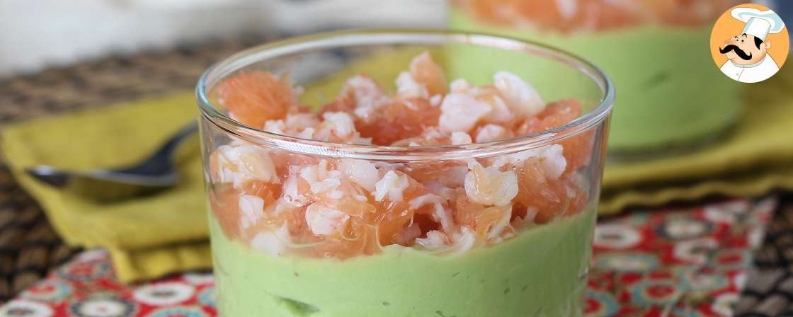 Verrines with avocado, shrimps and grapefruit: the perfect summer appetizer!