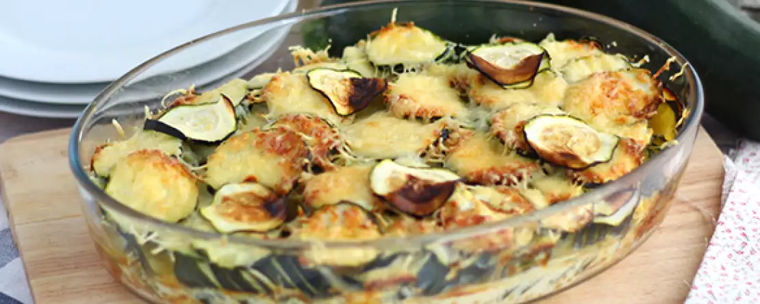 Simple zucchini gratin